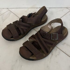 Merrell Espresso Leather Fisherman Sandals men’s Size 12 active outdoor hiking